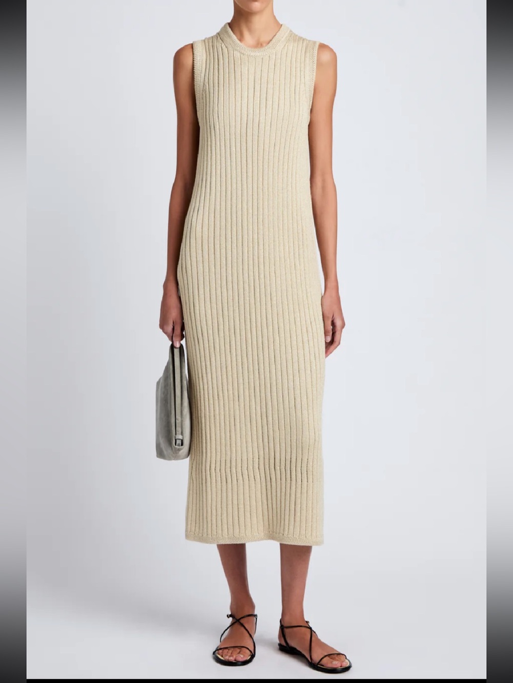 Proenza Schouler White Label Leighton Sleeveless Ribbed Knit Maxi Dress